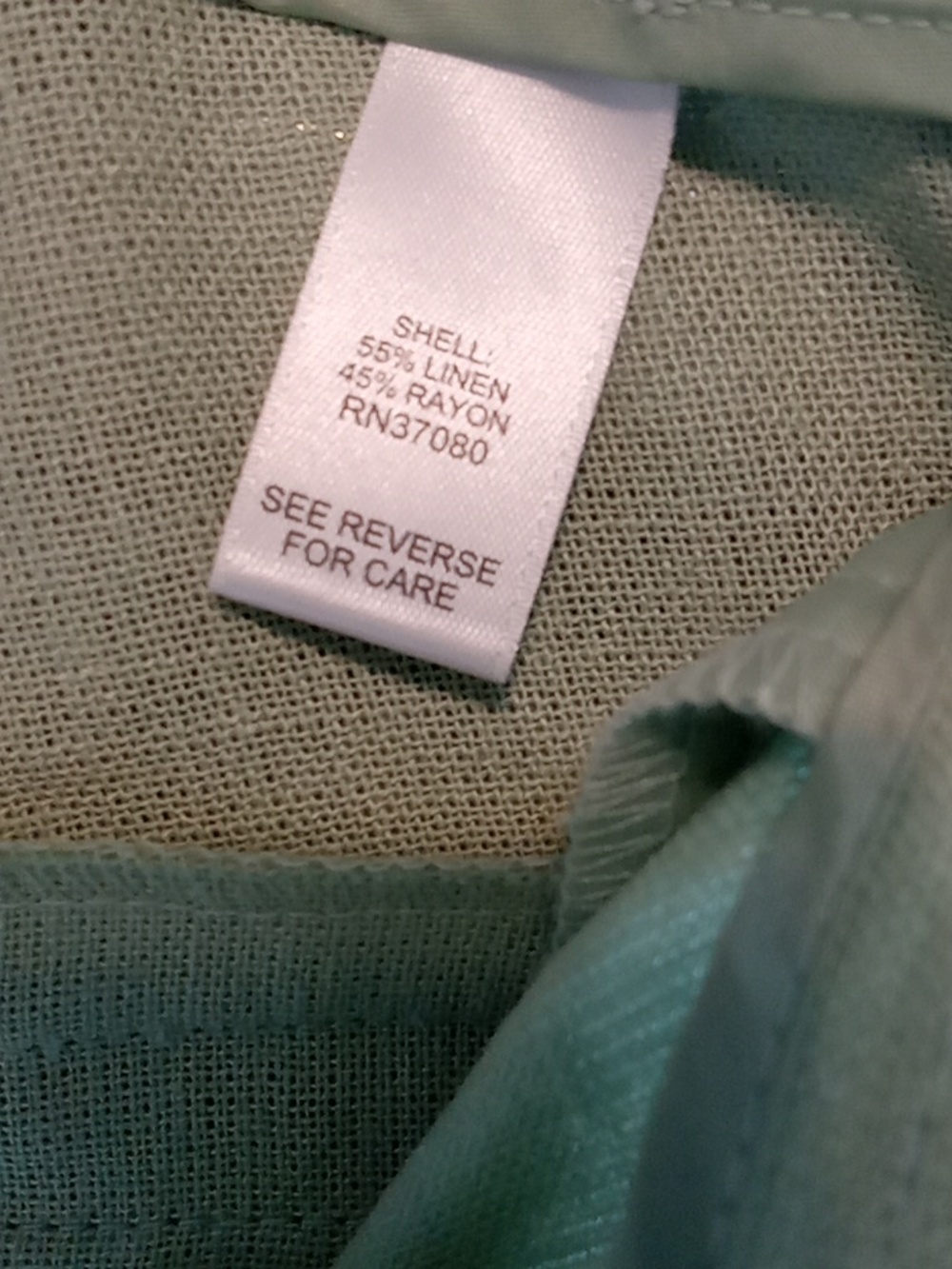 Light Green Women's Linen Dress Pants - Picture 5 of 5